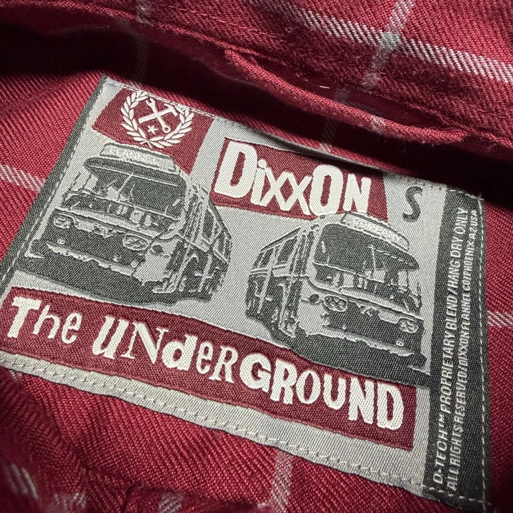 Dixxon Flannel Co The Underground Red Windowpane Plaid Snap Button Shirt Small